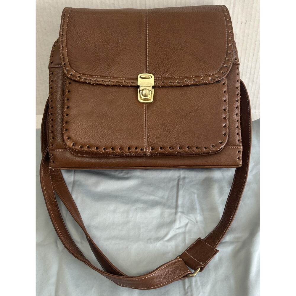 Large Bolsa Artesanal Piel, Laced Edge Boho Western Messenger Satchel Purse